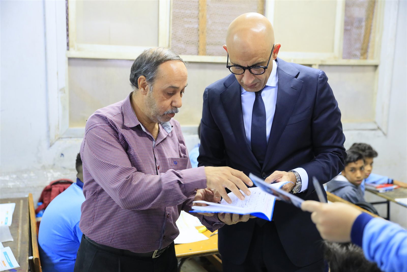 وزير التربية والتعليم يزور عدة مدارس بإدارة المطرية التعليمية