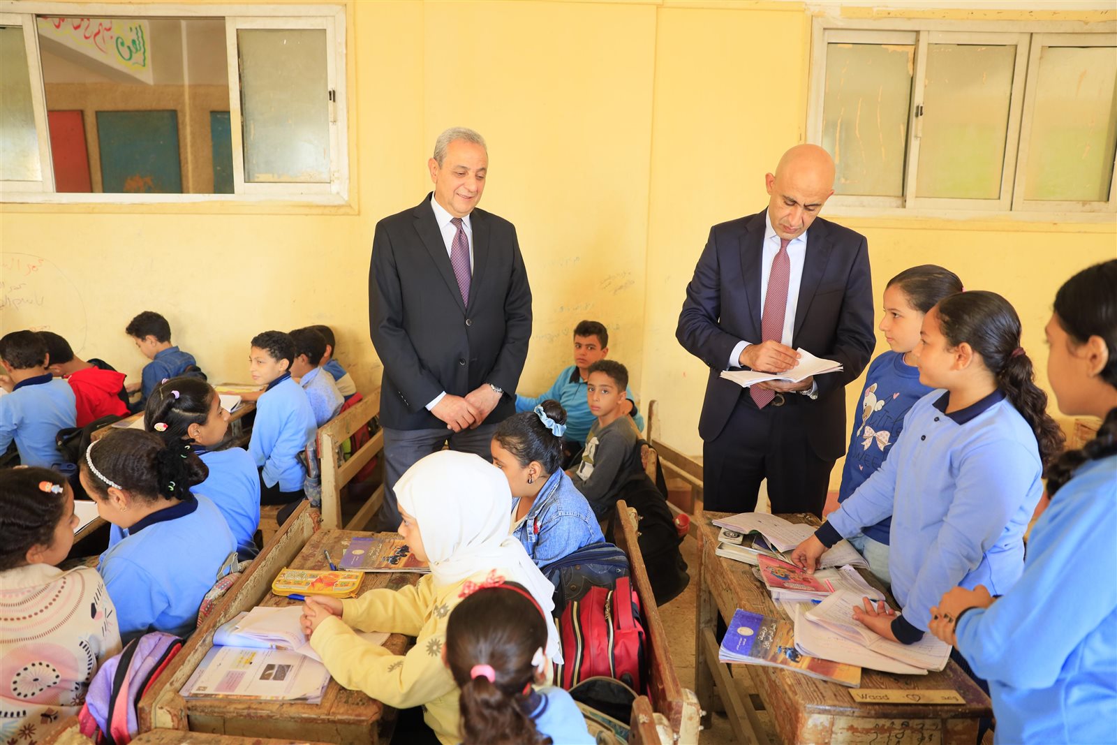 وزير التربية والتعليم ومحافظ الغربية يتفقدان مدارس إدارة زفتى التعليمية