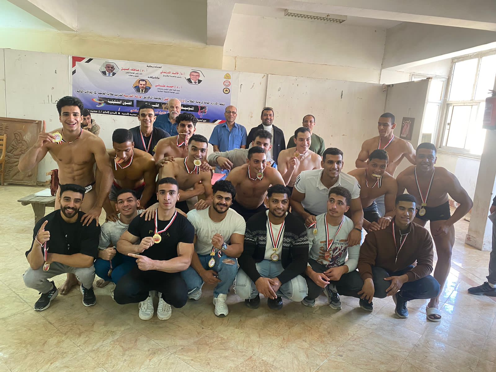 جامعة الزقازيق تختتم بطولة كمال الأجسام 