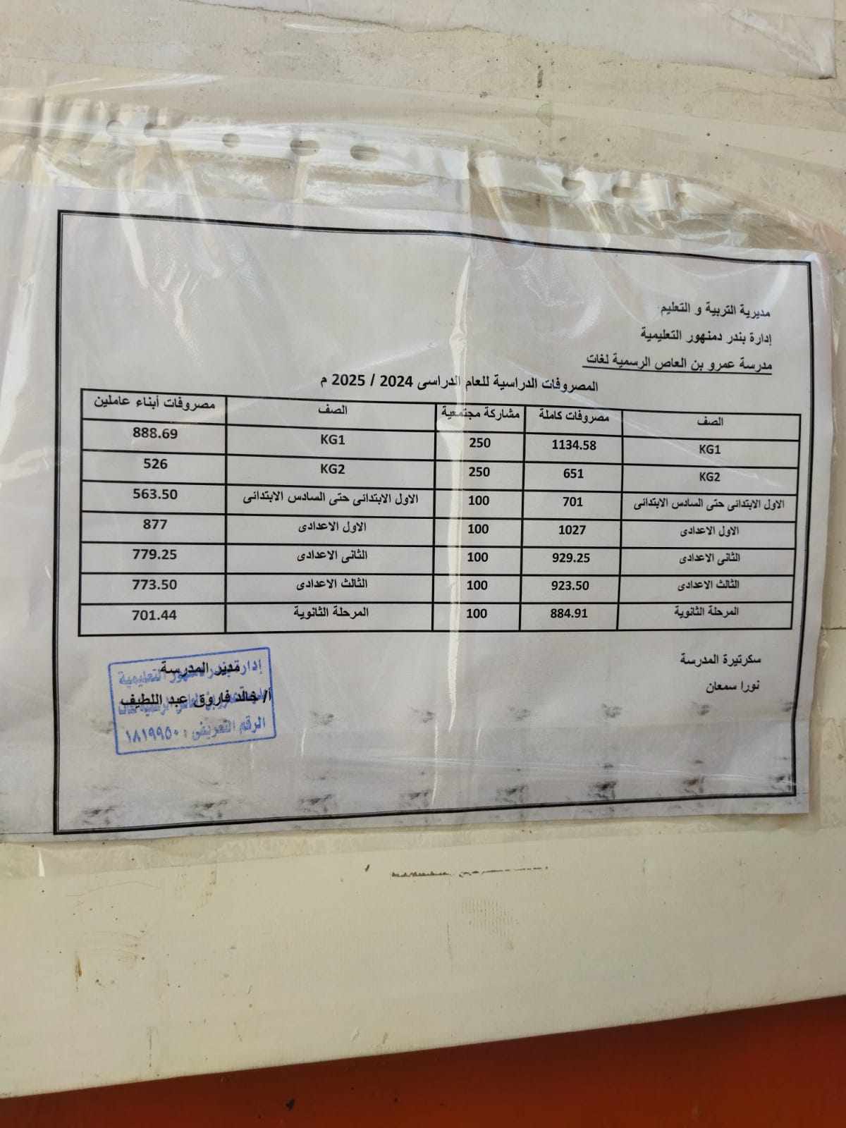 فرض تبرعات إجبارية على المصروفات المدرسية