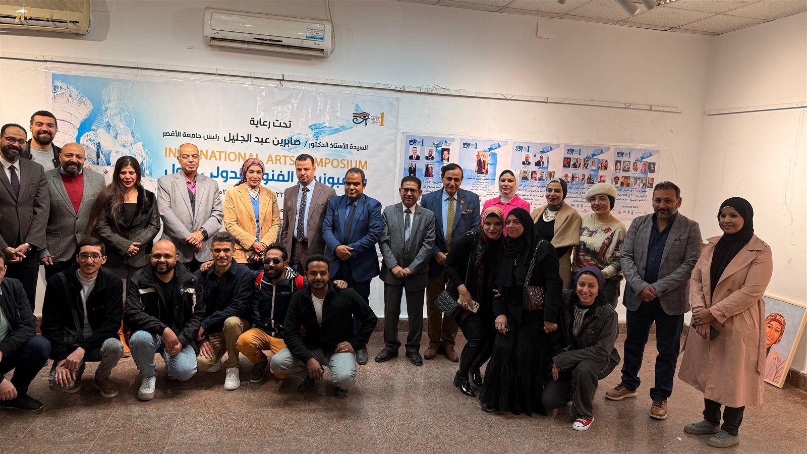 انطلاق المعرض الفني سيمبوزيوم الفنون الدولي الأول بجامعة الأقصر