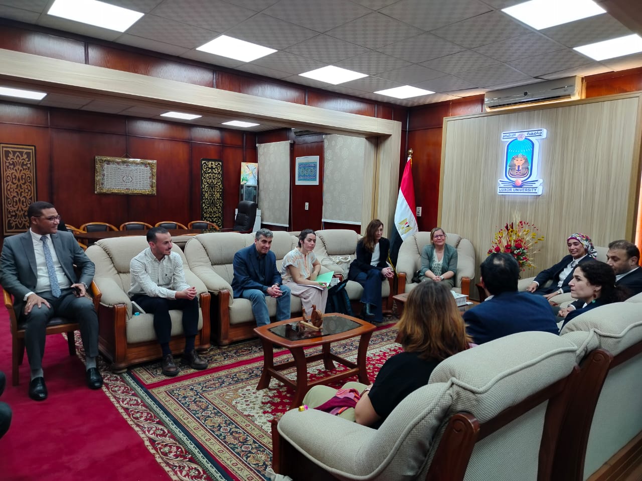 جامعة الأقصر تستقبل وفد الاتحاد الأوروبي لمناقشة سبل التعاون الأكاديمي