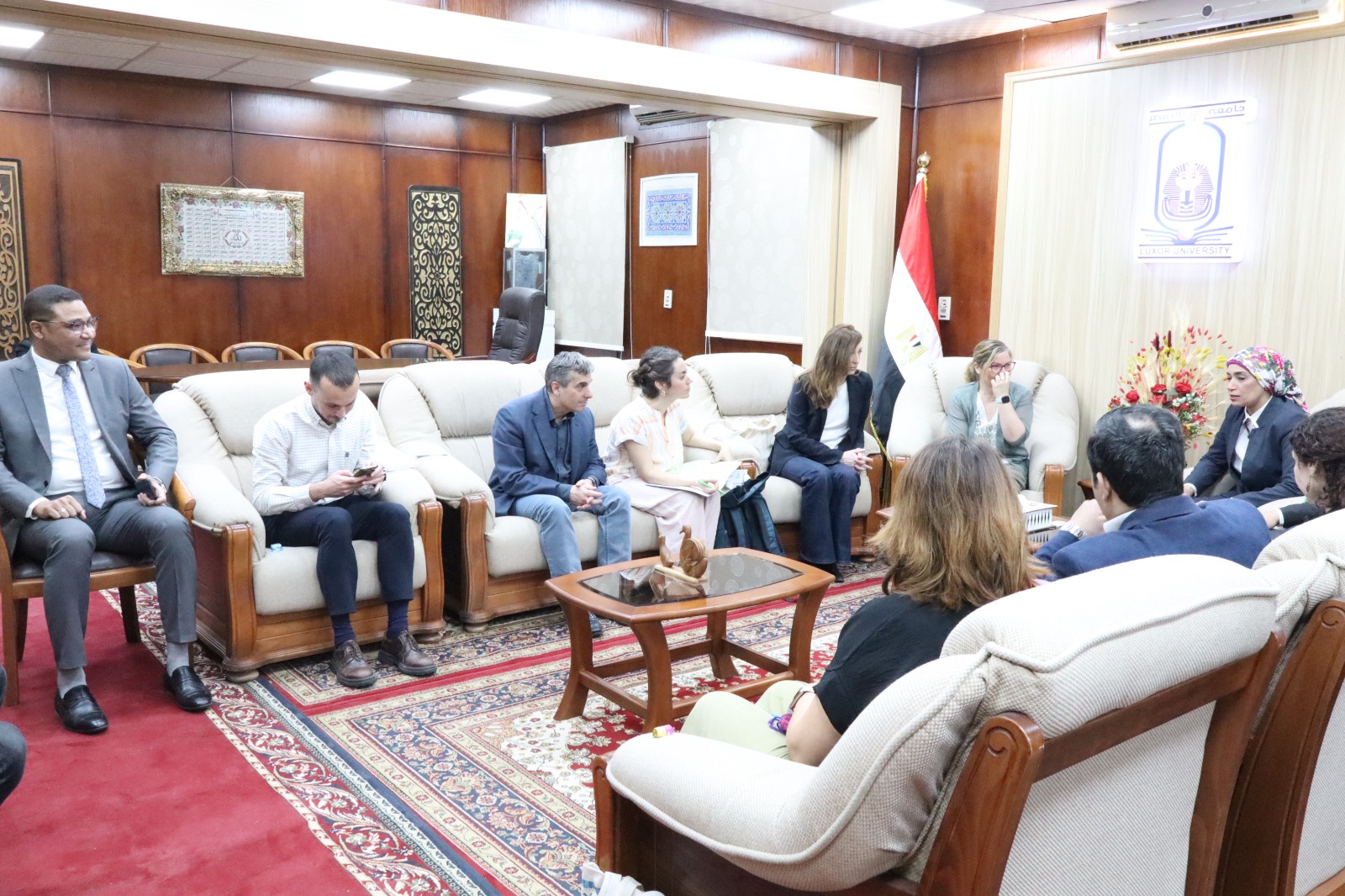 جامعة الأقصر تستقبل وفد الاتحاد الأوروبي لمناقشة سبل التعاون الأكاديمي