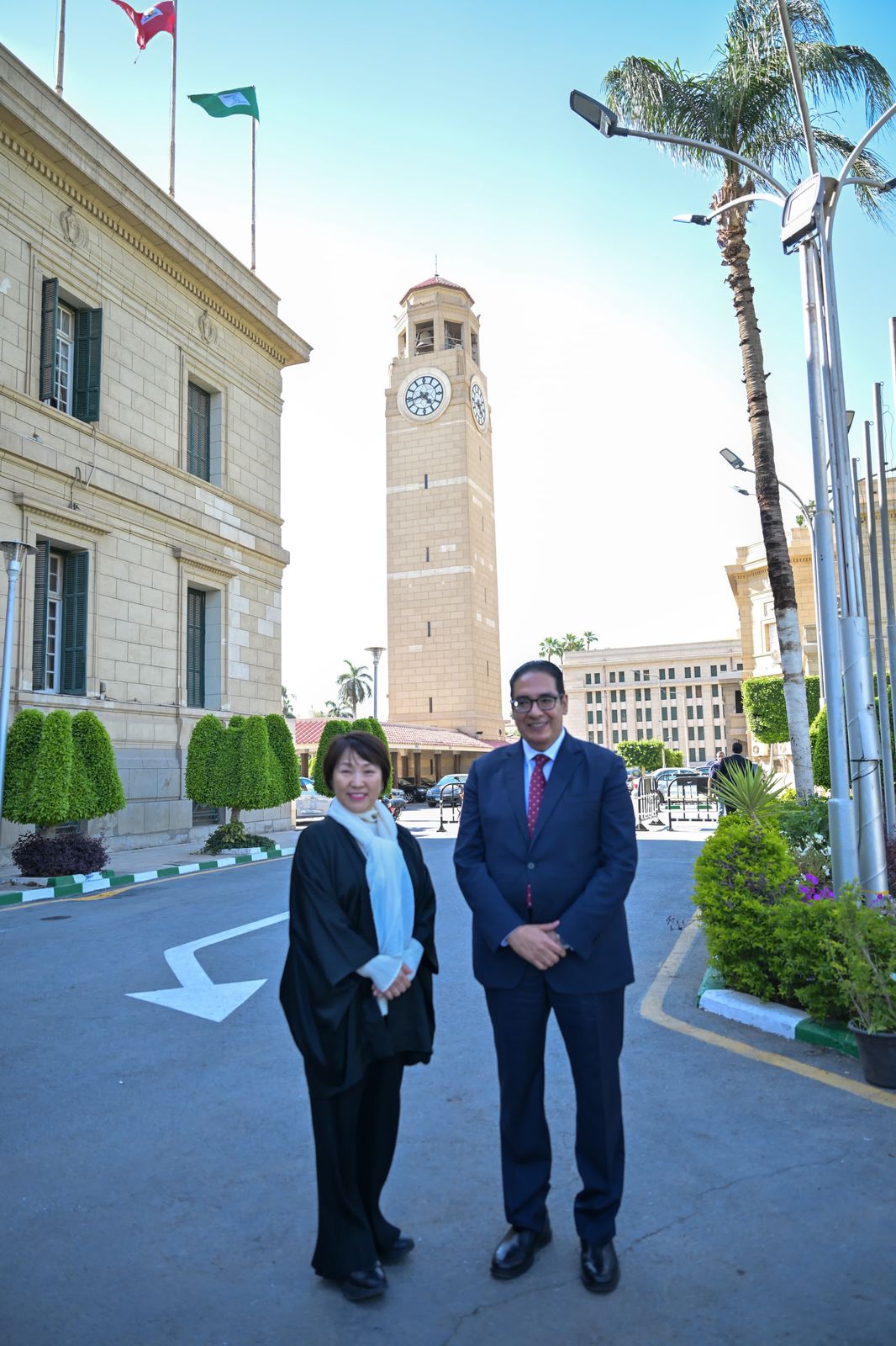 رئيس جامعة القاهرة يستقبل وزيرة التعليم والثقافة والتكنولوجيا اليابانية