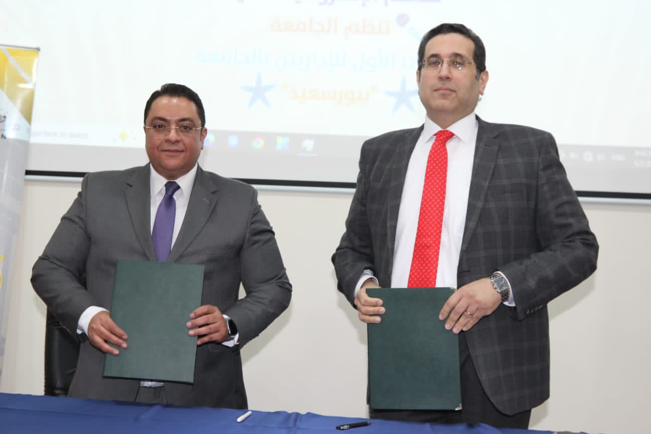 الجامعة المصرية للتعلم الإلكتروني الأهلية تطلق الملتقى الأول للإداريين ببورسعيد