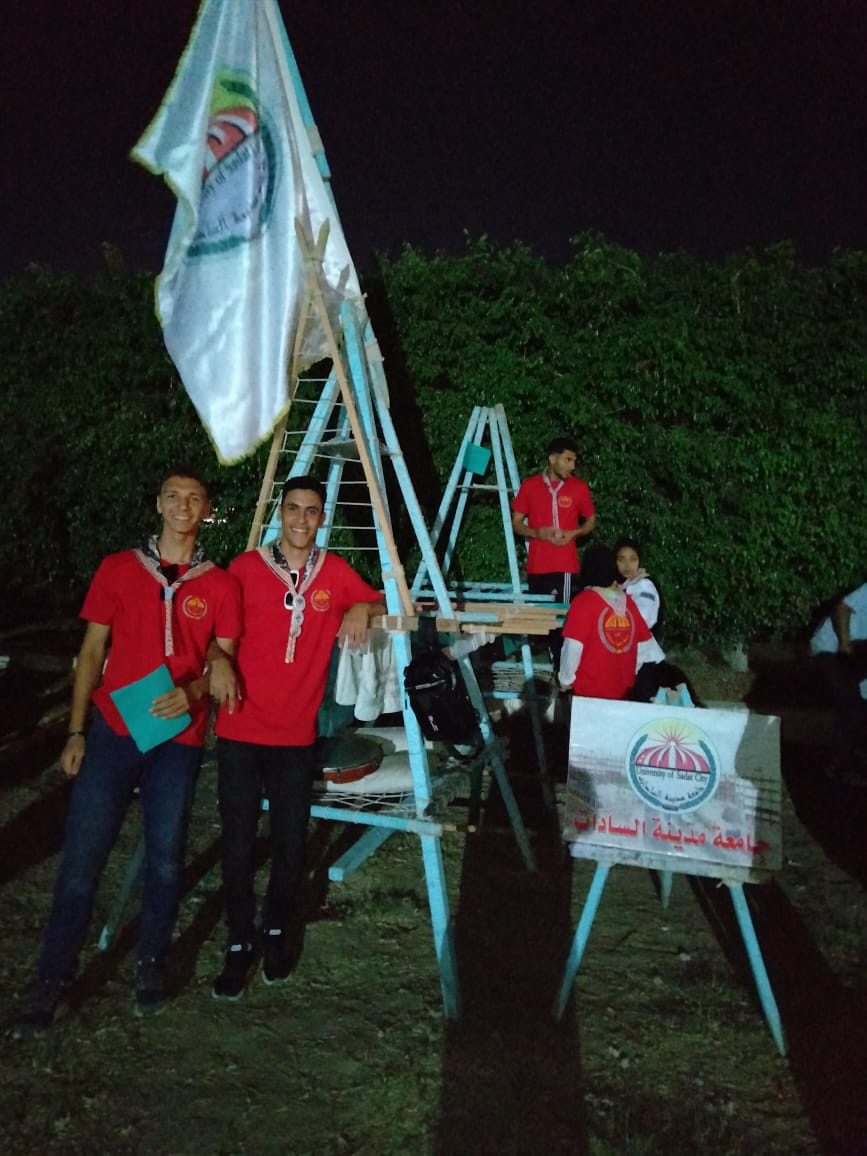 جامعة السادات تتألق في ملتقى جوالة الجامعات بأبي قير بالإسكندرية