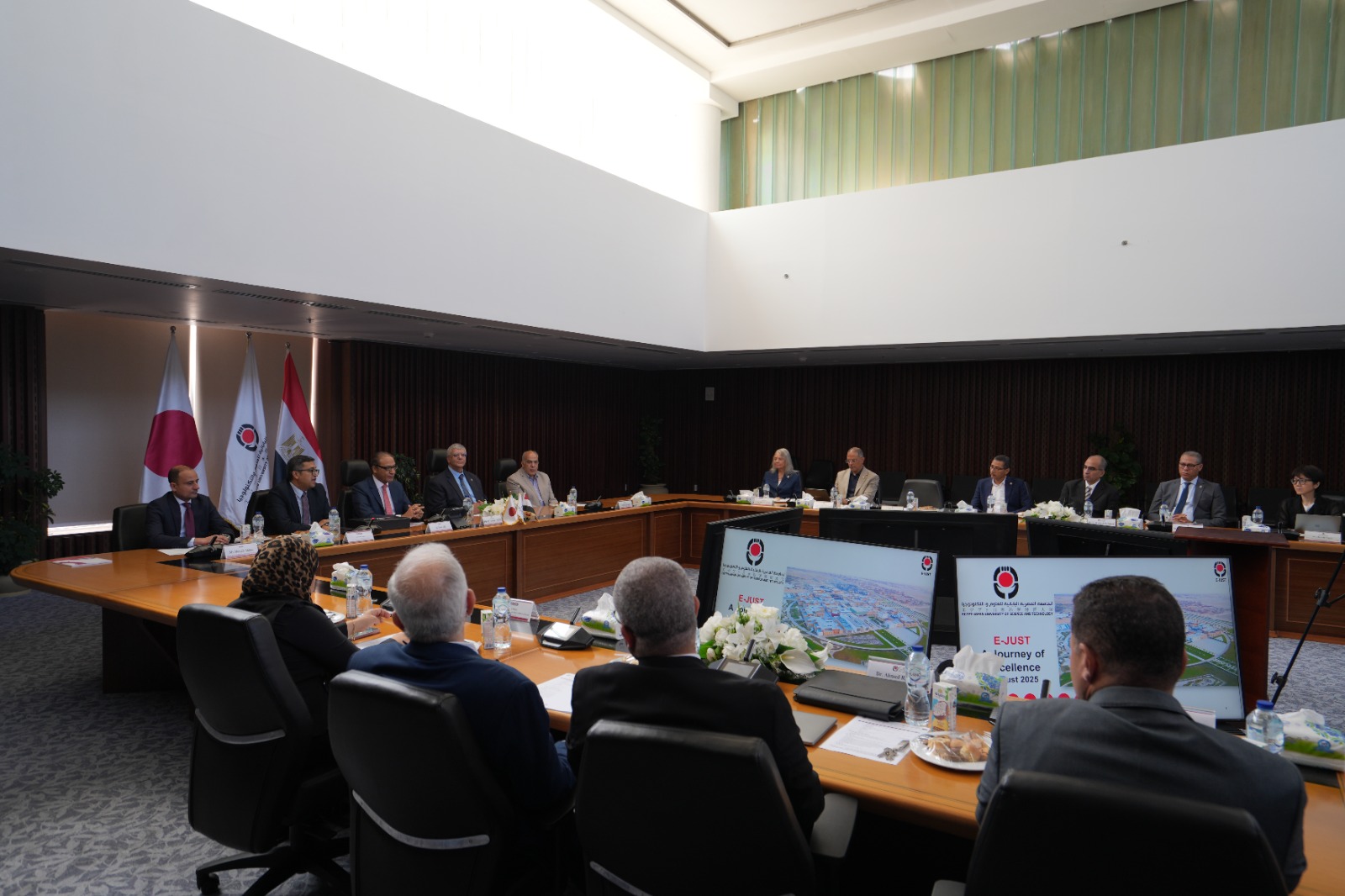 وفد أخبار اليوم يزور الجامعة المصرية اليابانية ويستعرض تجربة التعليم المتميز