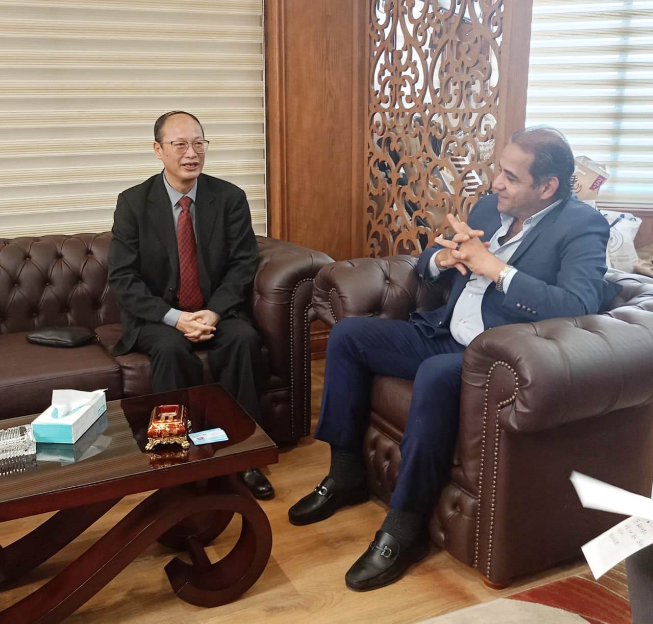 رئيس جامعة بورسعيد يستقبل المستشار التعليمى الصينى بسفارة الصين بالقاهرة
