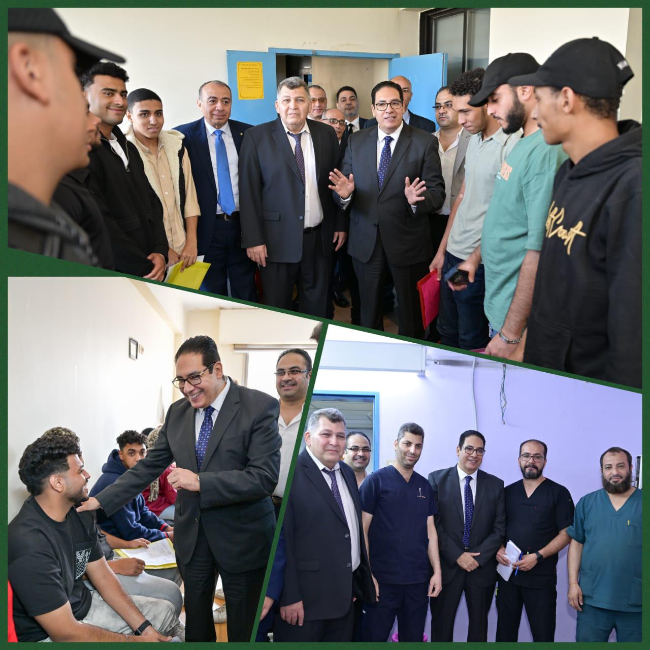 رئيس جامعة القاهرة الأهلية يشرف على إجراءات الكشف الطبي