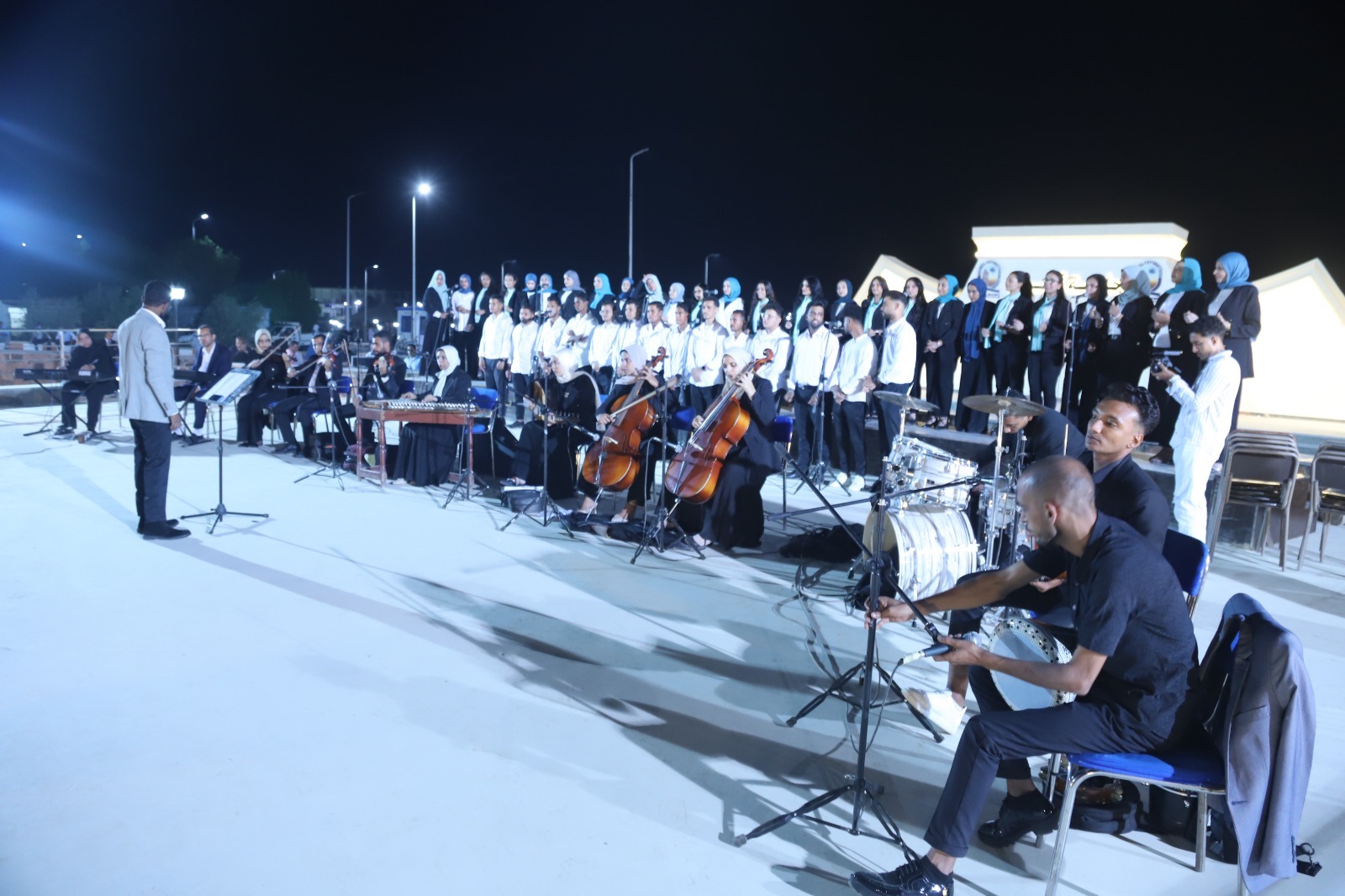 افتتاح ساحة جامعة قنا الجديدة