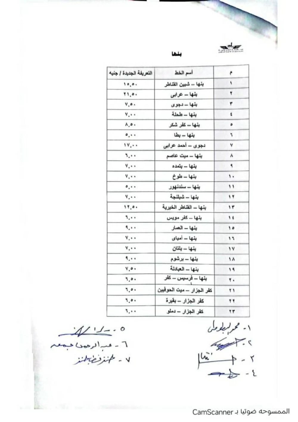 تعريفة النقل الجديدة لسيارات الأجرة والسرفيس