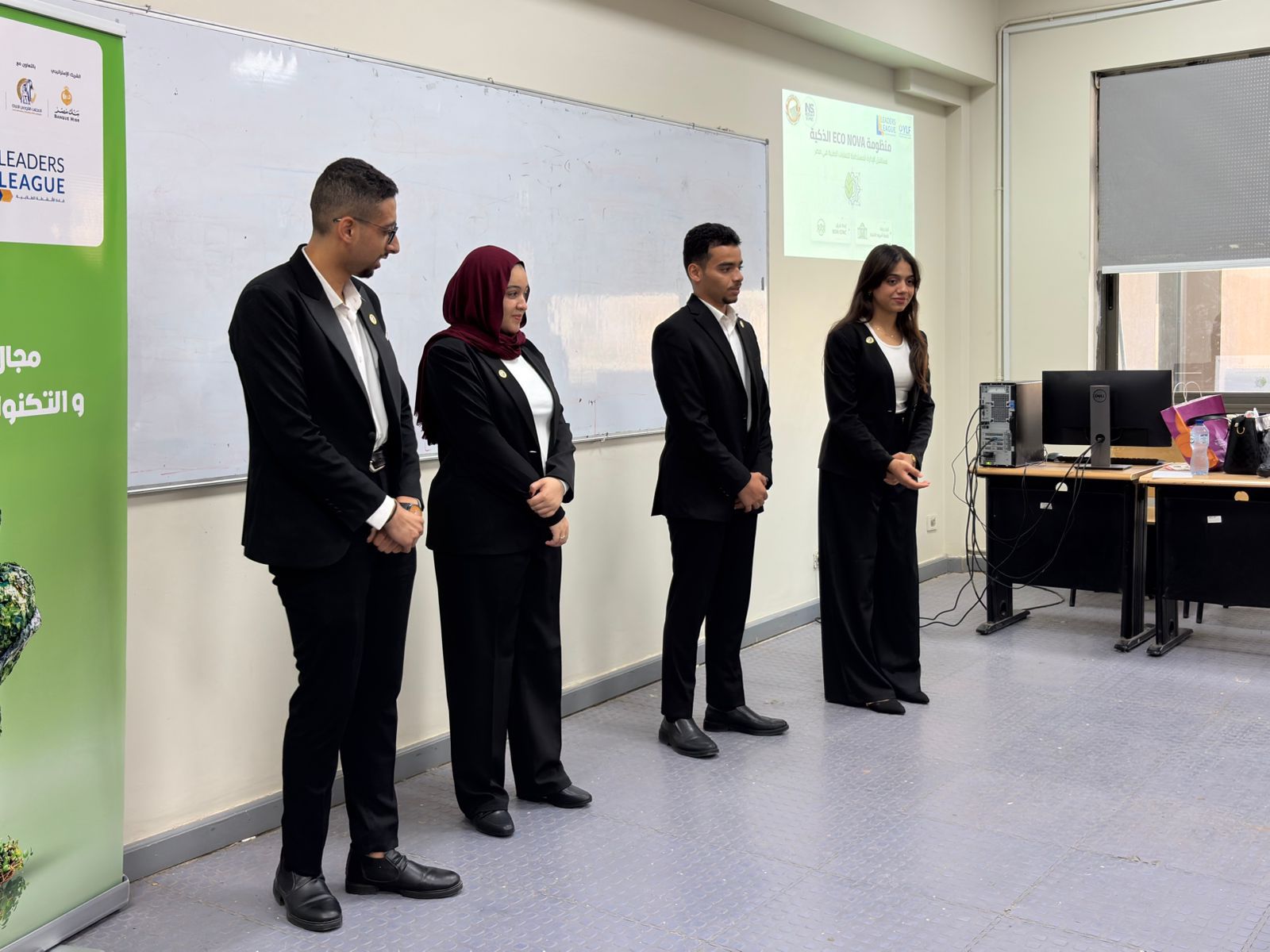 طلاب جامعة أسيوط الأهلية إلى نهائي قادة الشباب بابتكار ذكي للنفايات