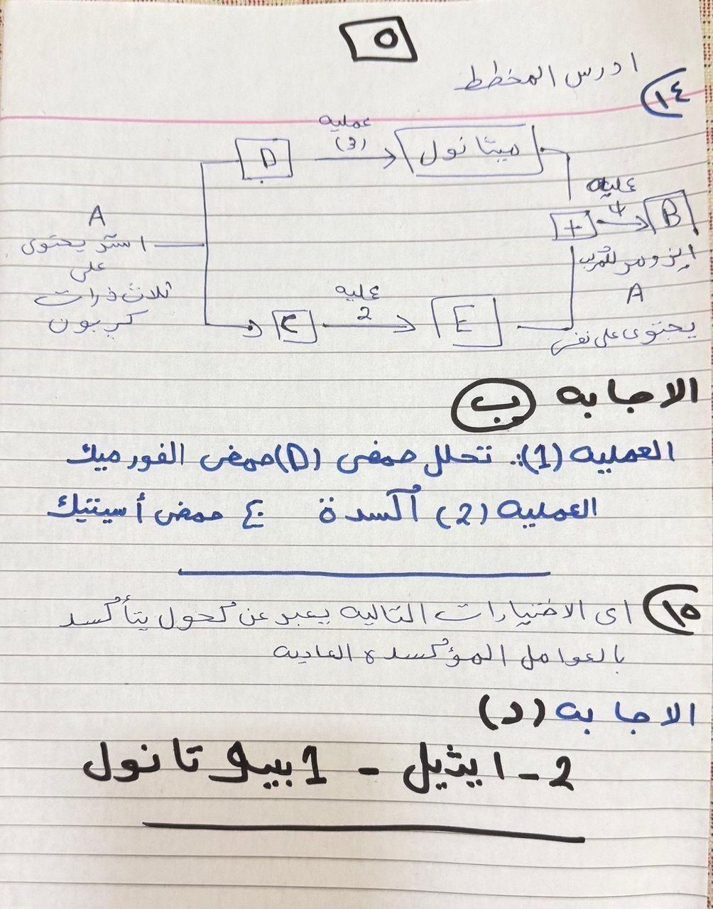 حل امتحان الكيمياء