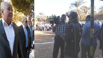 التليفزيون المصري يبث  طابور الصباح من مدرسة الخارجة الاعدادية علي الهواء