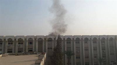 جامعة الأزهر : التيار الكهربائي سبب حريق كلية الهندسة