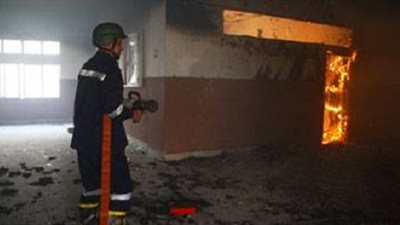 حريق يلتهم اوراق اجابات طلاب الميكانيكية الصناعية بكفر الزيات