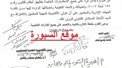 ابوالنصر .. الاكاديمية المهنية الجهة الوحيدة المختصة بالرد علي  قانون 155 لسنة 2007