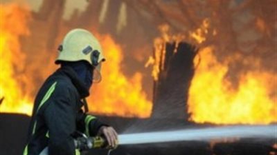 السيطرة على حريق شب بشركة مطاحن شبرا الخيمة