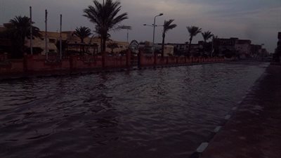 استمرار هطول الأمطار لأكثر من 8 ساعات متواصلة على كفرالشيخ