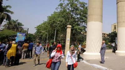 الهدوء يسود ثالث ايام الدراسة بجامعة عين شمس