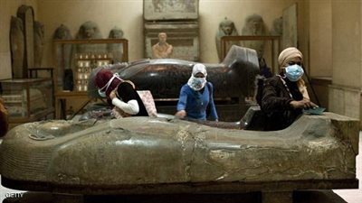 اكتشاف معبد بطلمي في منزل مواطن بالمنيا اثناء محاولة بيعه