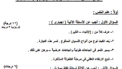 ننشر نماذج امتحانات الثانوية العامة والاعدادية والابتدائية 2014