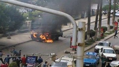 حبس 5 من طلاب الاخوان 15 يوما لاحراقهم سيارة شرطة بالمنصورة