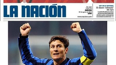 زانيتى يؤكد اعتزاله اللعب فى نهاية الموسم