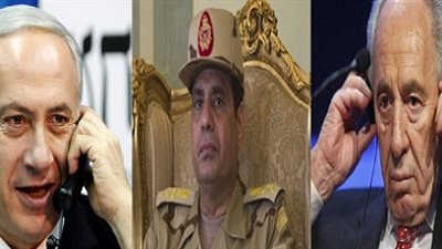 بيريز ونتنياهو يهنئان السيسي بفوزه في الانتخابات الرئاسية