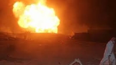 مجهولون يفجرون خط الغاز جنوب شرق العريش بشمال سيناء .