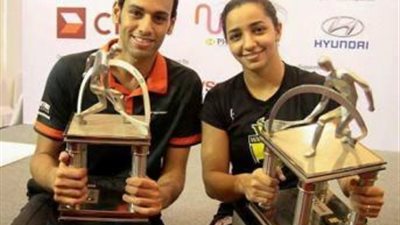 عبد العزيز يهنى رئيس اتحاد الاسكواش بفوز منتخب الشباب ببطولة العالم