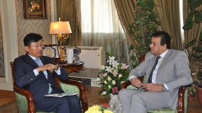 وزير التعليم العالى يستقبل سفير كوريا الجنوبية 