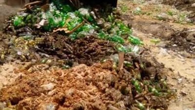 ضبط 1800 زجاجة مياه غازية مجهولة المصدر بمركز ابو قرقاص المنيا 