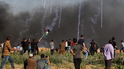  إصابة ستة مسعفين فلسطينيين شرق جباليا