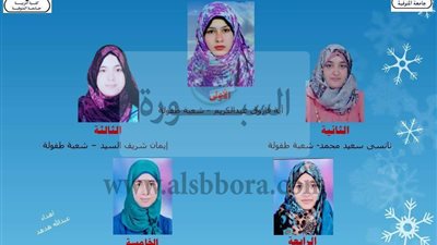 ننشر.. اسماء اوائل البكالوريوس بتربية شبين الكوم 