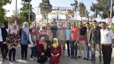 وفد من طلاب جامعة المنوفية في زيارة إلى الأنفاق الجديدة بقناة السويس الجديدة