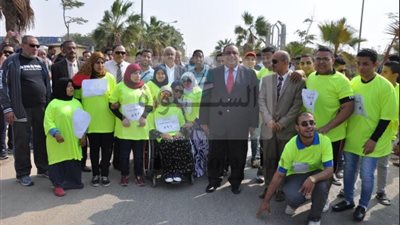 انطلاق مارثون ذوى الاحتياجات الخاصة بجامعة حلوان.
