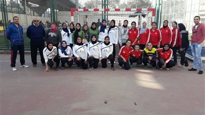 فوز منتخب جامعة عين شمس لكرة اليد بنات على منتخب جامعة طنطا  ببطولة الشهيد الرفاعى