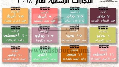 مجلس الوزراء : الغاء اجازة ثورة 30 يونيو ويومان عطلة رسمية في يناير 2018