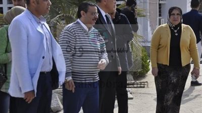 رئيس جامعة قناة السويس يتفقد المنشأت الجديدة بالجامعة
