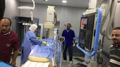 افتتاح قسم قطرة القلب بمستشفى أم المصريين العام وإجراء أول عمليه جراحية