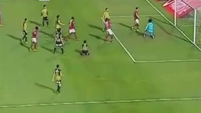 بالفيديو| أجايي يحرز الهدف الثانى فى شباك المقاولون