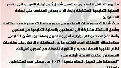 تمرد على المناهج: 83% يرفضون نظام الثانوية الجديد.. عدم تدريب المعلمين على هذا النظام  