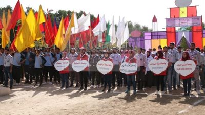 بدء فعاليات معسكر العمل الدولي العاشر لجوالي و جوالات الجامعات العربية بجامعة جنوب الوادي