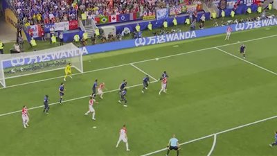 فرنسا تتقدم على كرواتيا بهدفين لهدف فى الشوط الاول.. فيديو