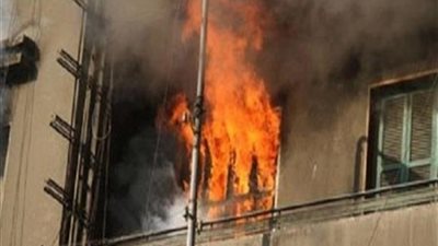 ماس كهربائى  يشعل حريق بجوار كنيسة بأسيوط 