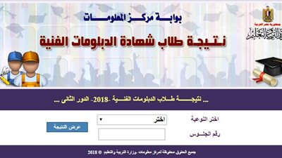 الآن برقم الجلوس.. نتيجة الدور الثانى للدبلومات الفنية