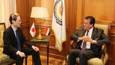 وزير التعليم العالى يستقبل السفير اليابانى الجديد بالقاهرة