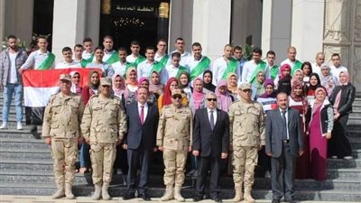 جامعة طنطا تزور الكلية الحربية لترسيخ مبدأ الوطنية بين الطلاب
