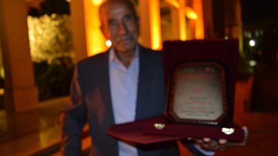 تكريم محمود المغربى فى مهرجان القوم السينما 